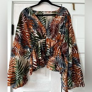 Tropical Flowy Crop Top